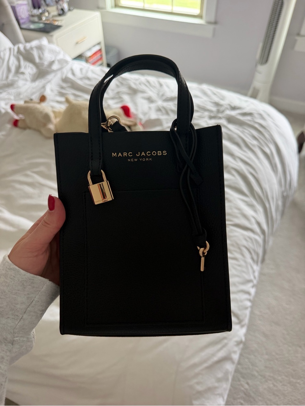 Marc Jacobs Black Mini Tote with Gold Hardware
